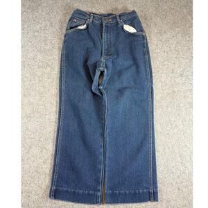 VINTAGE 90s Lee Jeans Womens Blue High Rise Relaxed Capri Straight Leg Size 28